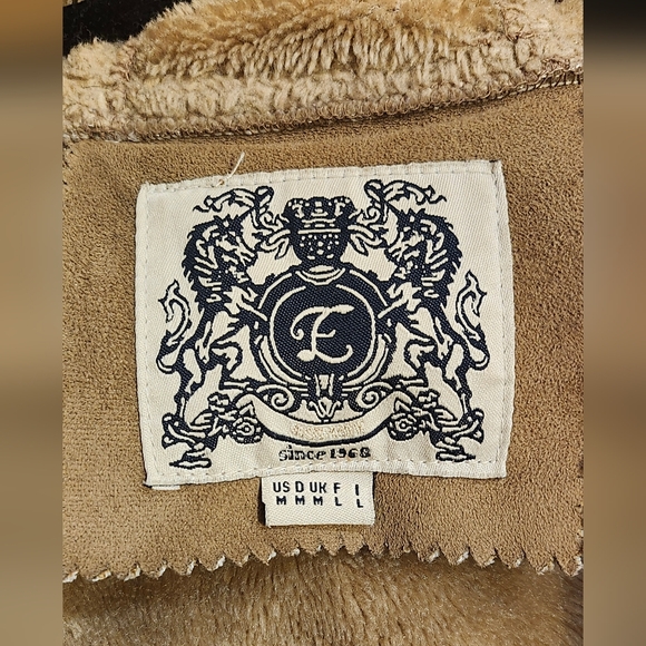 Esprit Fur Lined Coat, Faux Suede / Faux Fur, Vintage Esprit, Size Small - Picture 8 of 11